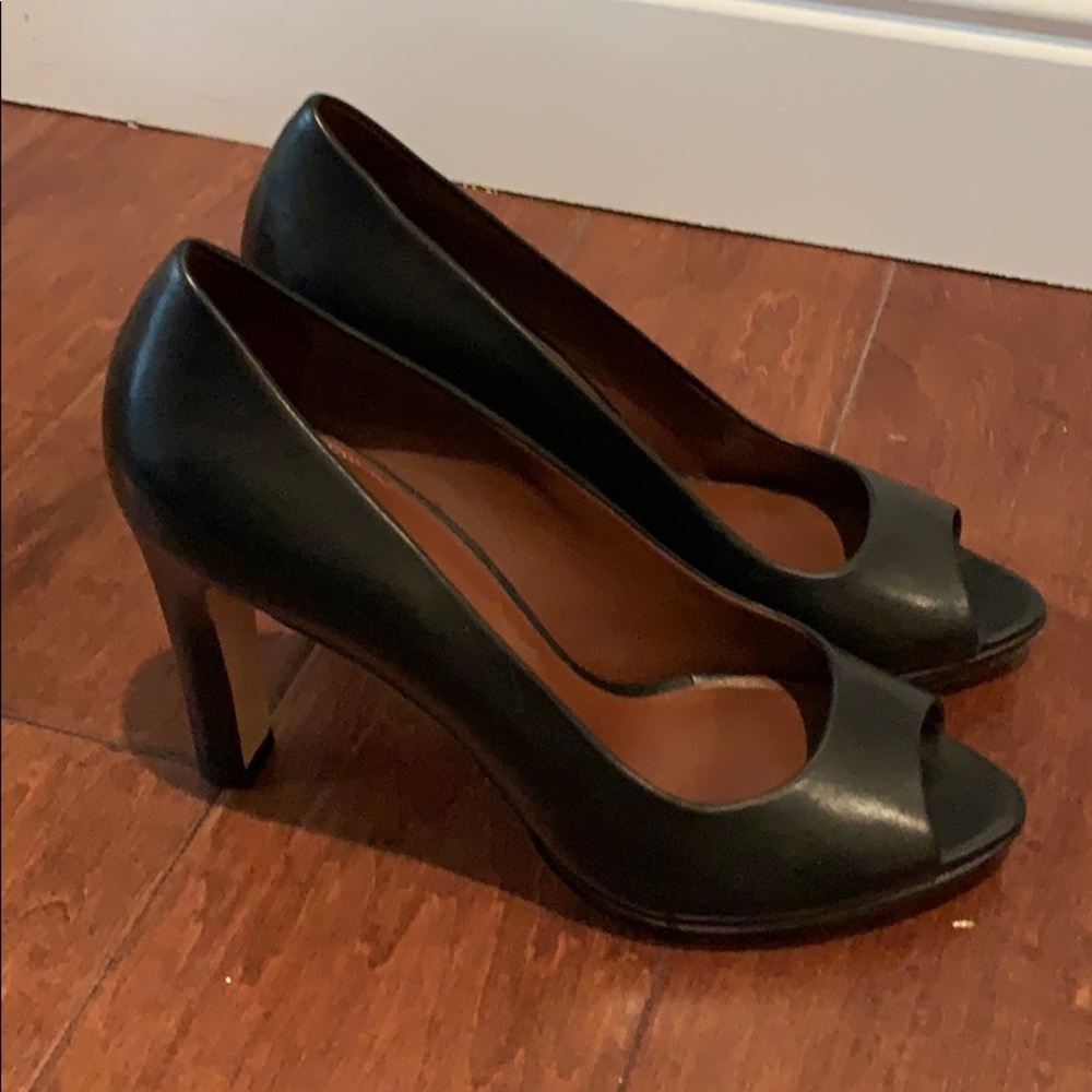 Black Leather Heels